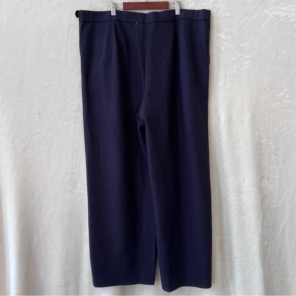 Eileen Fisher Women's Wide Leg Pants - Dark Blue - Picture 5 of 9